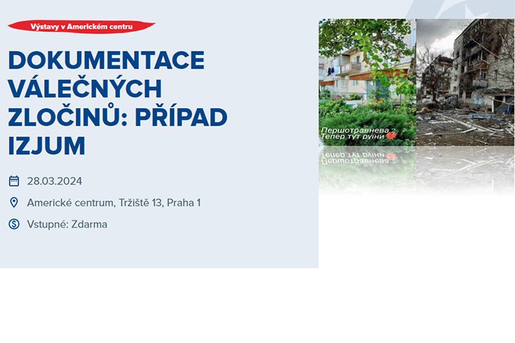 30.1.2024 - OНаша виставка в Американському центрі відкрита - ДОКУМЕНТАЦІЯ ВОЄННИХ ЗЛОЧИНІВ: ІЗЮМСЬКА СПРАВА