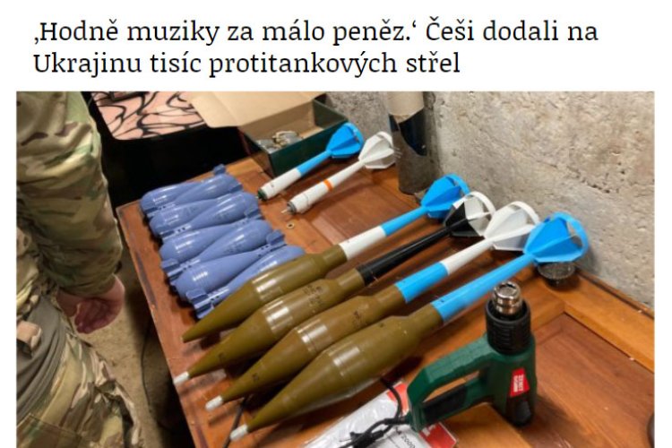 25.3.2024 - Czech Radio - 'A lot of music for little money' The Czechs delivered a thousand anti-tank missiles to Ukraine